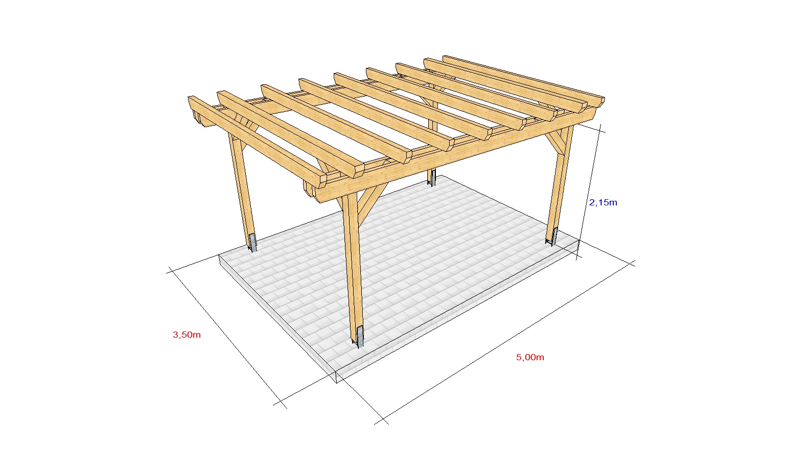 Carports aus holz baus tze zum selbstaufbau htl solid
